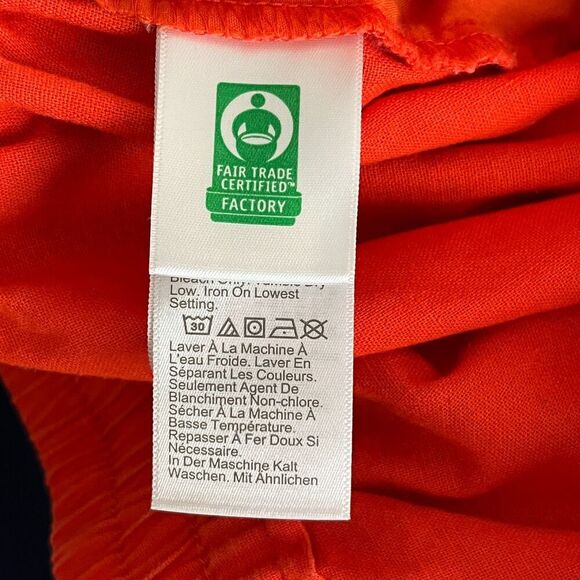 J Crew Linen Blend Pull on Drawstring Pants Size Size 8 Burnt Orange Pockets - Picture 7 of 7